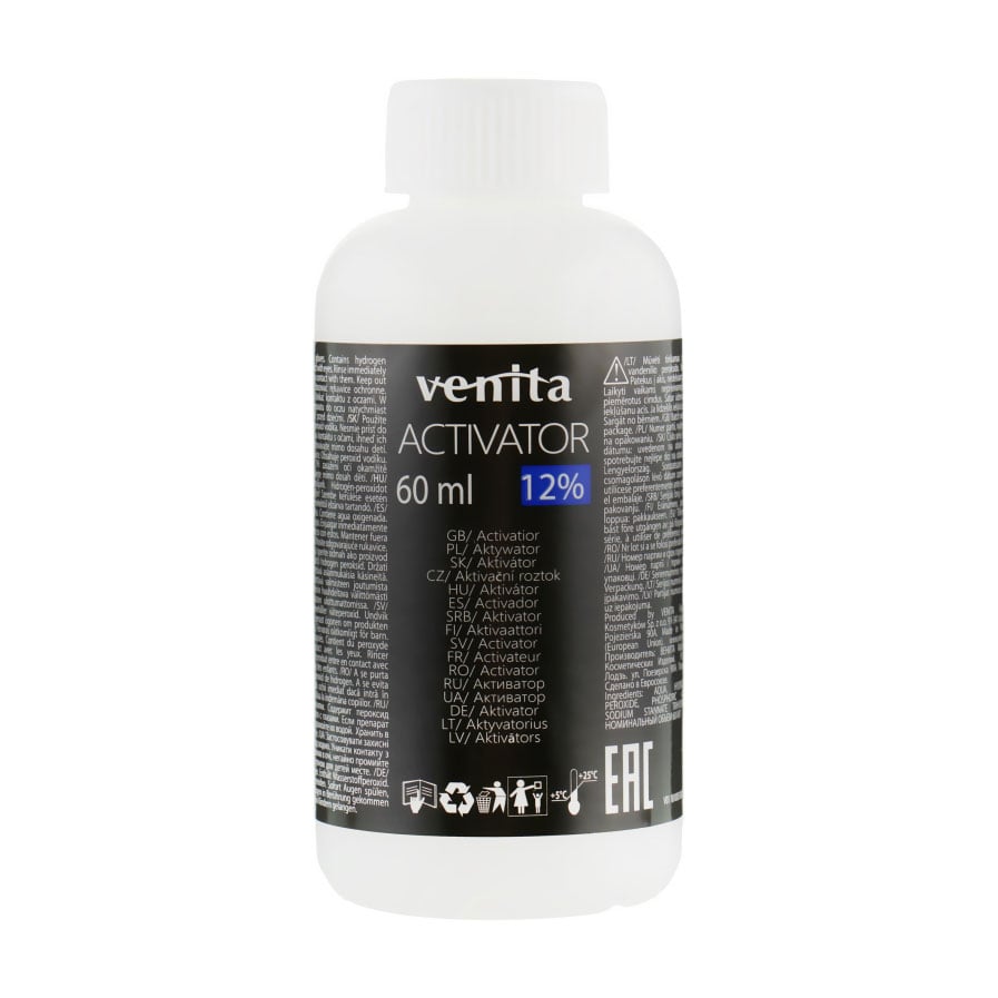 Активатор освітлювача для волосся Venita Platinum Lightener 12 % Activator, 60 мл